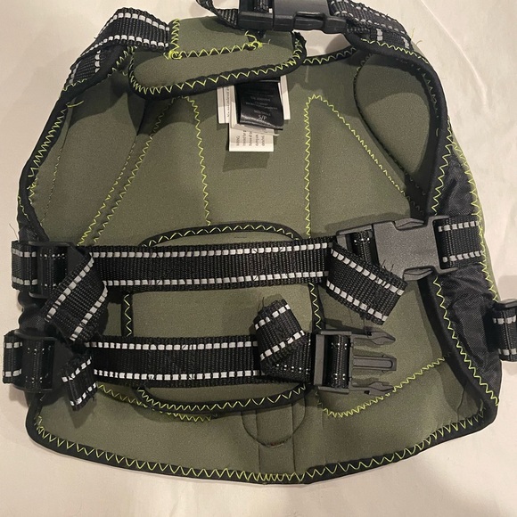 NWT Neoprene silver Paw Dog Life Jacket-Khaki size Small - Picture 3 of 7